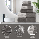 Lodie Cotton Jacquard Solid and Two-Toned Bath Towel Set of 4