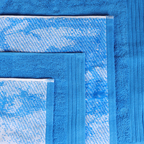 Cotton Jacquard and Solid Face Towel Set 12 Piece