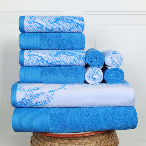 Ultra-Plush Cotton 10-Piece Bath Towel Set – Soft & Absorbent
