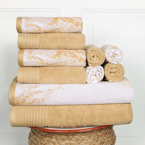 Ultra-Plush Cotton 10-Piece Bath Towel Set – Soft & Absorbent