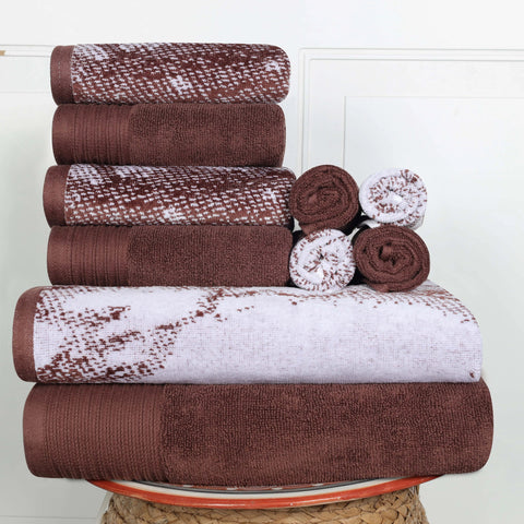 Ultra-Plush Cotton 10-Piece Bath Towel Set – Soft & Absorbent
