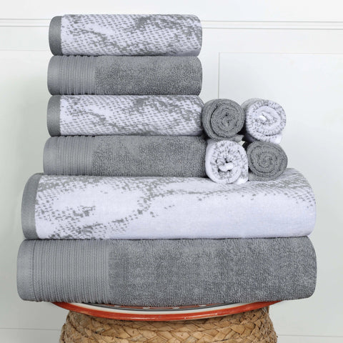 Ultra-Plush Cotton 10-Piece Bath Towel Set – Soft & Absorbent