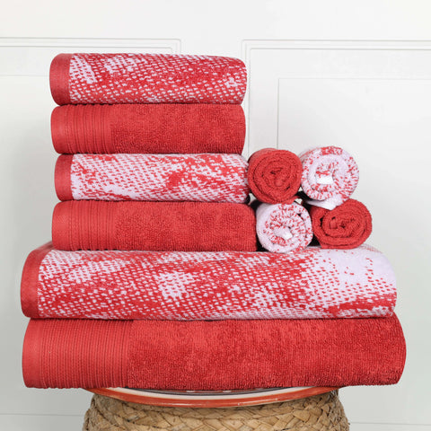 Ultra-Plush Cotton 10-Piece Bath Towel Set – Soft & Absorbent