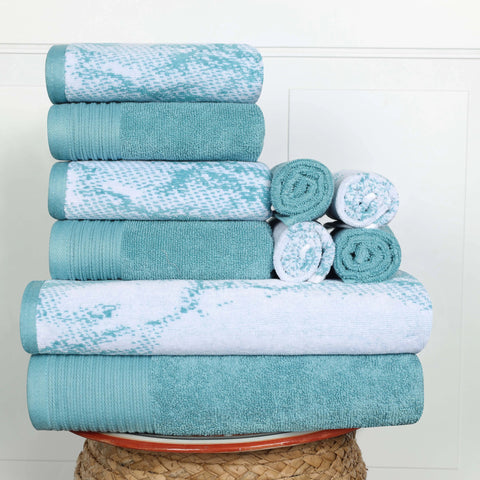 Ultra-Plush Cotton 10-Piece Bath Towel Set – Soft & Absorbent