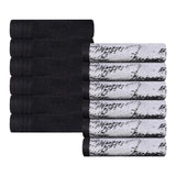 Cotton Marble and Solid Medium Weight Face Towel/ Washcloth Set of 12