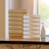Cotton Jacquard and Solid Face Towel Set 12 Piece