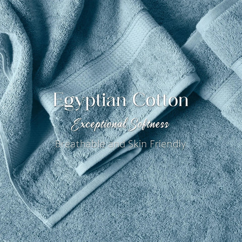 Egyptian Cotton Bath Towels Plush Absorbent Set of 2 Madison