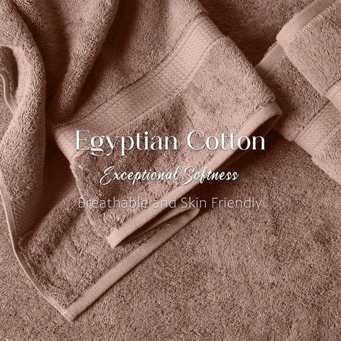 Egyptian Cotton Bath Towels Plush Absorbent Set of 2 Madison