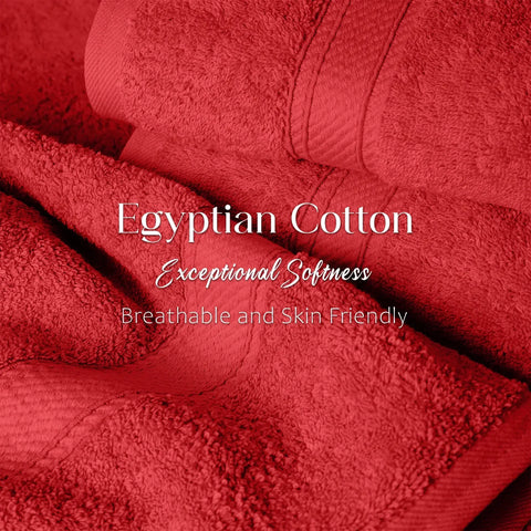 Egyptian Cotton Bath Towels Plush Absorbent Set of 2 Madison