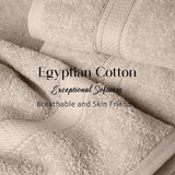 Egyptian Cotton Bath Towels Plush Absorbent Set of 2 Madison