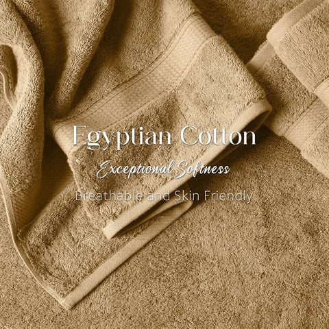 Egyptian Cotton Bath Towels Plush Absorbent Set of 2 Madison