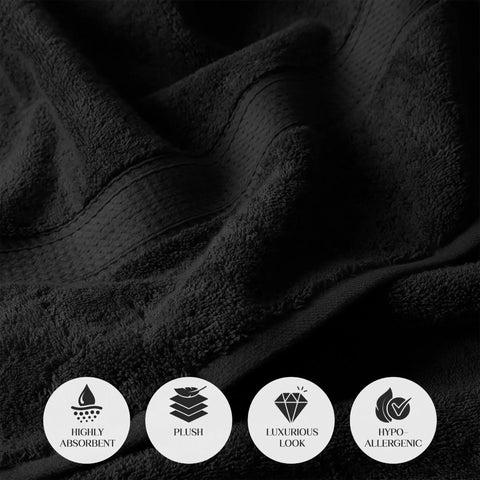 Egyptian Cotton Bath Towels Plush Absorbent Set of 2 Madison