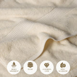 Egyptian Cotton Bath Towels Plush Absorbent Set of 2 Madison