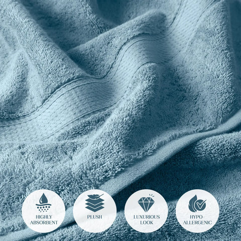 Egyptian Cotton Bath Towels Plush Absorbent Set of 2 Madison