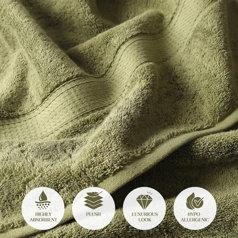 Egyptian Cotton Bath Towels Plush Absorbent Set of 2 Madison