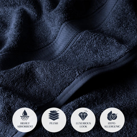 Egyptian Cotton Bath Towels Plush Absorbent Set of 2 Madison