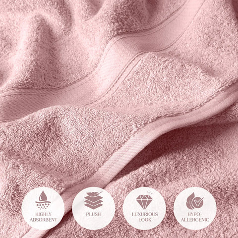 Egyptian Cotton Bath Towels Plush Absorbent Set of 2 Madison