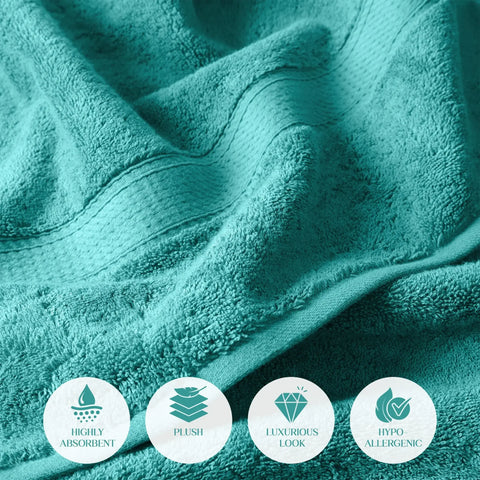 Egyptian Cotton Bath Towels Plush Absorbent Set of 2 Madison