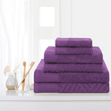 Egyptian Cotton Basketweave Towel Set 6 Piece