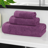 Egyptian Cotton Basketweave Solid Towel Set 3 Piece
