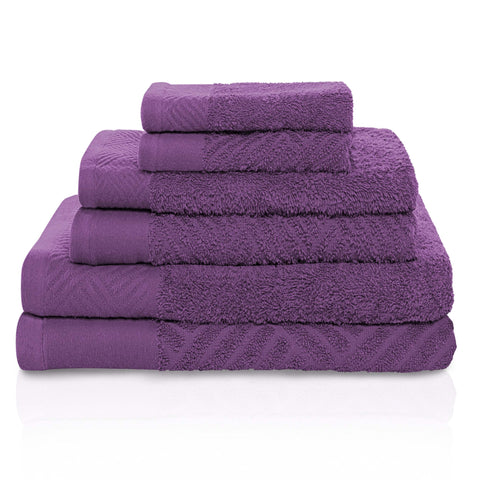 Egyptian Cotton Basketweave Towel Set 6 Piece