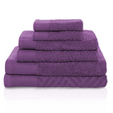 Egyptian Cotton Basketweave Towel Set 6 Piece