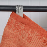 Cotton Floral Jacquard Border Bath Towel Set of 4 - Wisteria