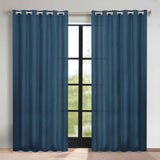 Classic Modern Solid Room Darkening Blackout Curtain Panels, Set of 2