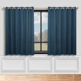 Classic Modern Solid Room Darkening Blackout Curtain Panels, Set of 2