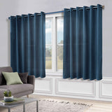 Classic Modern Solid Room Darkening Blackout Curtain Panels, Set of 2