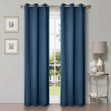 Classic Modern Solid Room Darkening Blackout Curtain Panels, Set of 2