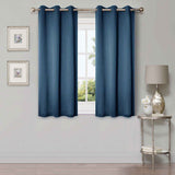 Classic Modern Solid Room Darkening Blackout Curtain Panels, Set of 2