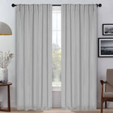 Blackout Window Curtains Solid Room Darkening Back Tab Set of 2