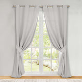 Classic Modern Solid Room Darkening Blackout Curtain Panels, Set of 2