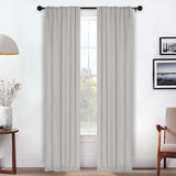 Solid Room Darkening Blackout Curtain Panels, Back Tabs, Set of 2