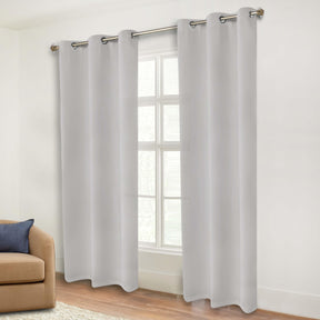 Classic Modern Solid Room Darkening Blackout Curtain Panels, Set of 2