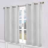 Classic Modern Solid Room Darkening Blackout Curtain Panels, Set of 2