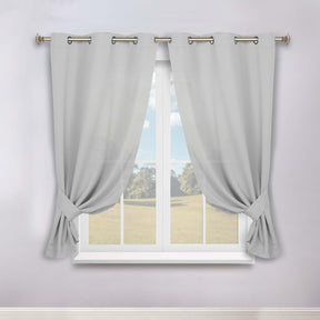 Classic Modern Solid Room Darkening Blackout Curtain Panels, Set of 2