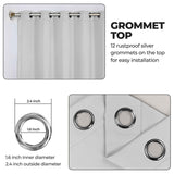 Classic Modern Solid Room Darkening Blackout Curtain Panels, Set of 2
