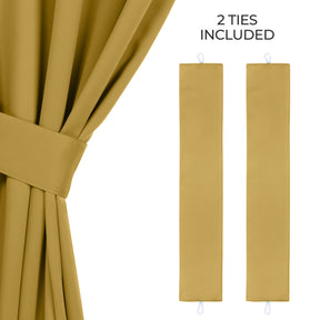 Classic Modern Solid Room Darkening Blackout Curtain Panels, Set of 2