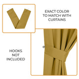 Classic Modern Solid Room Darkening Blackout Curtain Panels, Set of 2