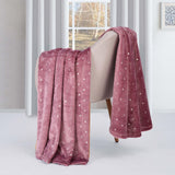 Fleece Plush Medium Weight Fluffy Soft Decorative Polka Dot Blanket