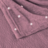 Fleece Plush Medium Weight Fluffy Soft Decorative Polka Dot Blanket
