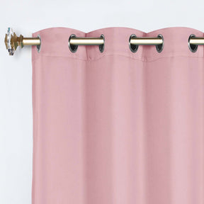 Classic Modern Solid Room Darkening Blackout Curtain Panels, Set of 2