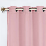 Classic Modern Solid Room Darkening Blackout Curtain Panels, Set of 2