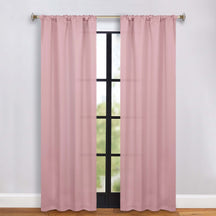 Solid Room Darkening Rod Pocket Blackout Curtain Panels, Set of 2