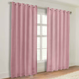 Classic Modern Solid Room Darkening Blackout Curtain Panels, Set of 2