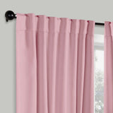 Blackout Window Curtains Solid Room Darkening Back Tab Set of 2