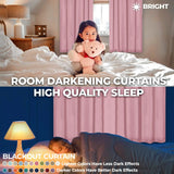 Solid Room Darkening Rod Pocket Blackout Curtain Panels, Set of 2