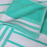 Striped Oversized Cotton Beach Towel Set of 2, 4, or 6 Piece